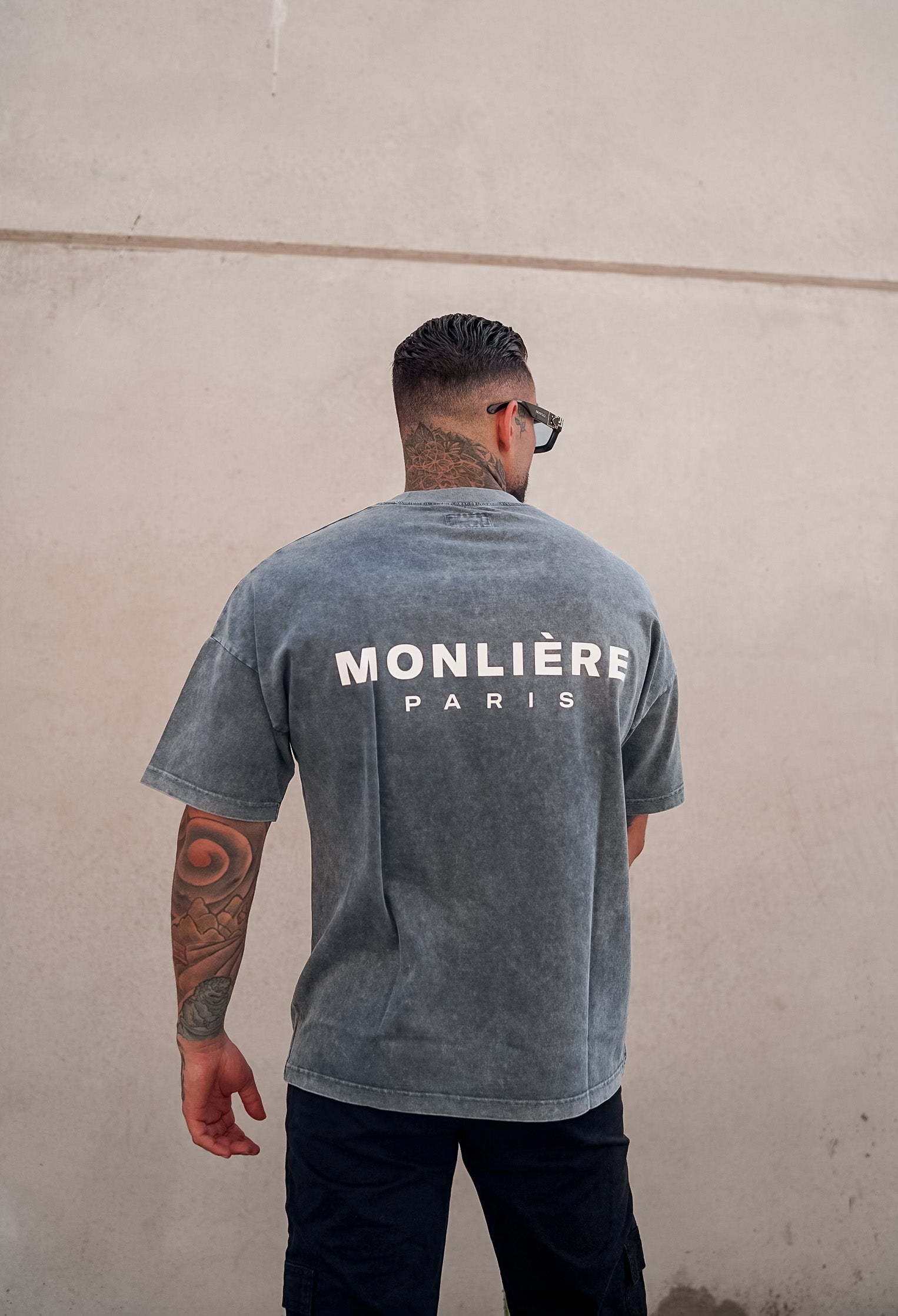 Grey Oversized T-Shirt Acid