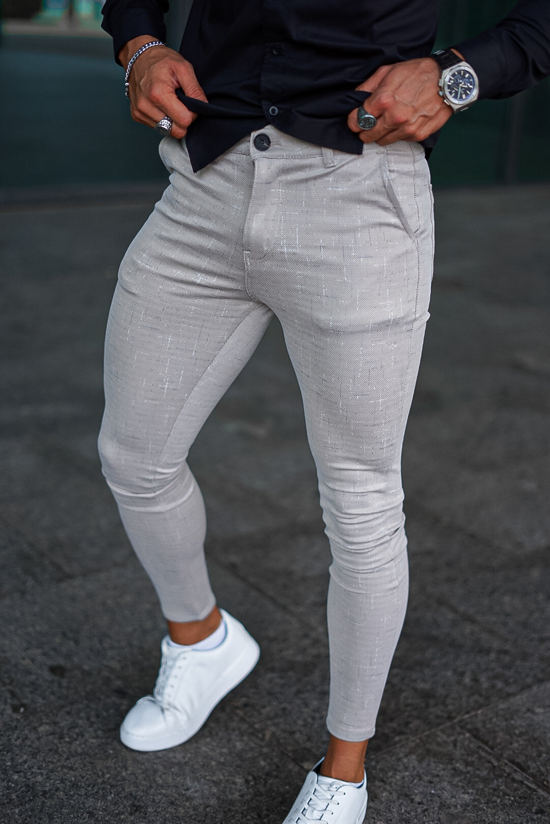 BEIGE STRETCH PANTS