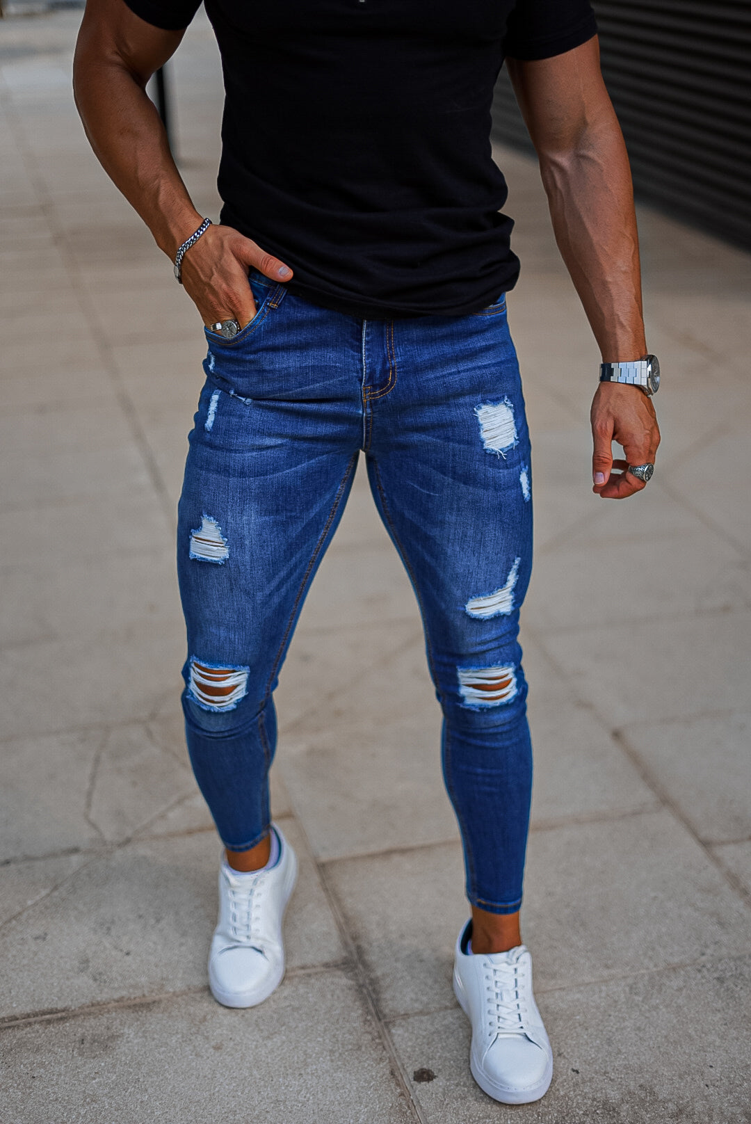 Blue Ripped Jeans