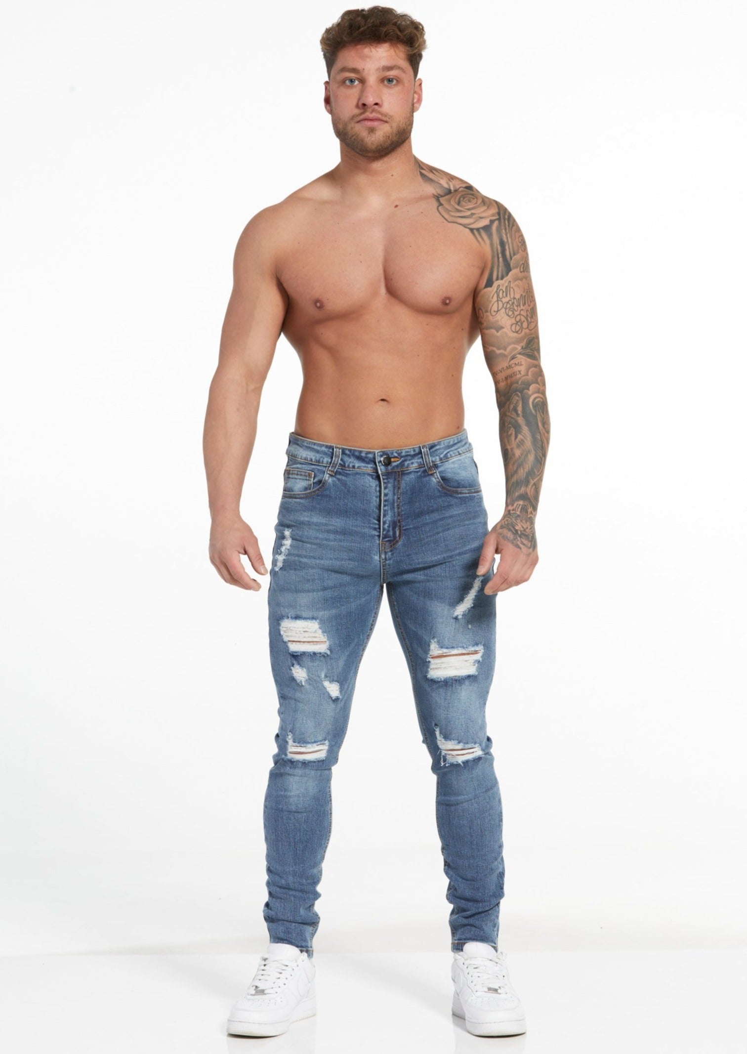 Blue Ripped Jeans-Light