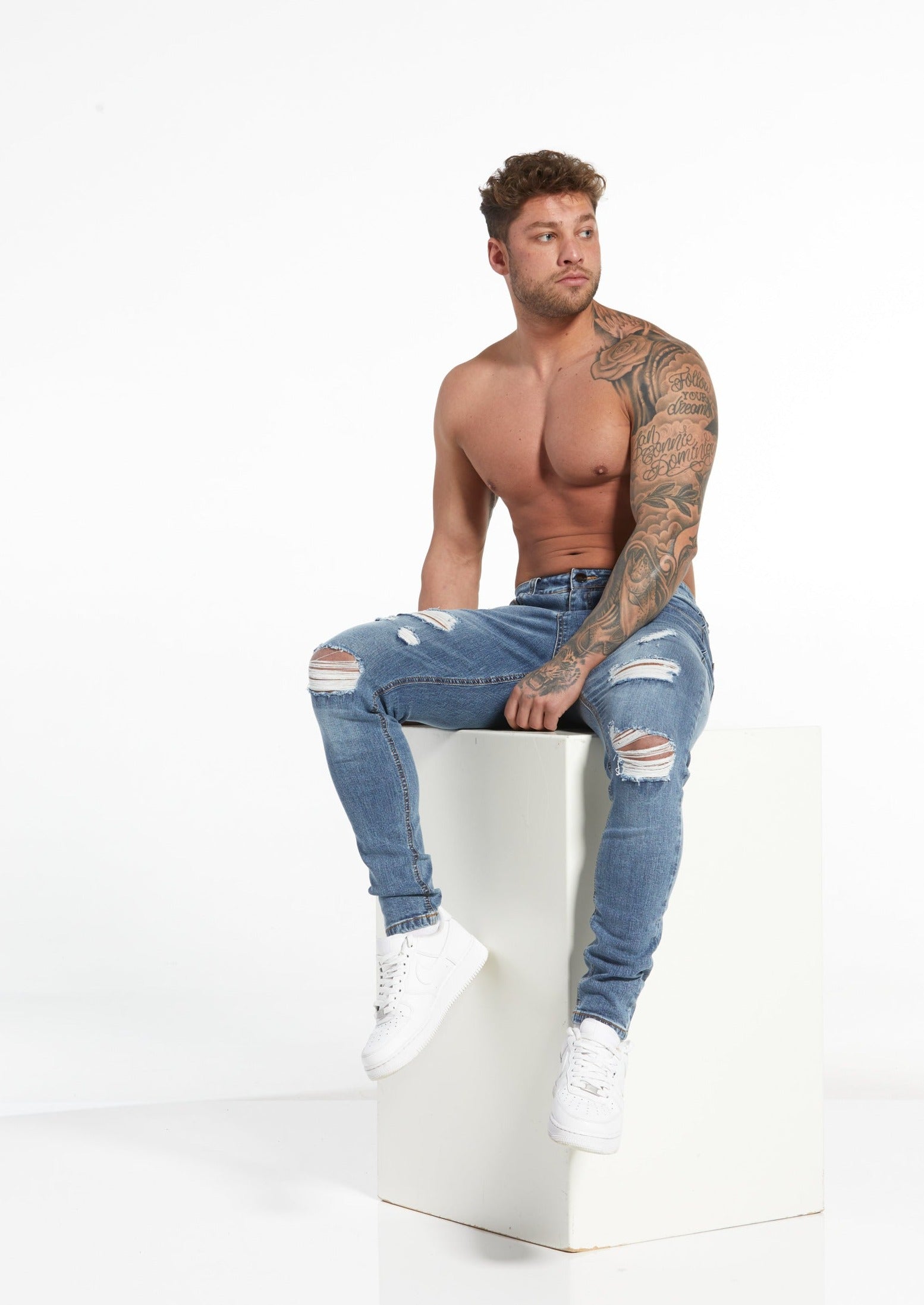 Blue Ripped Jeans-Light