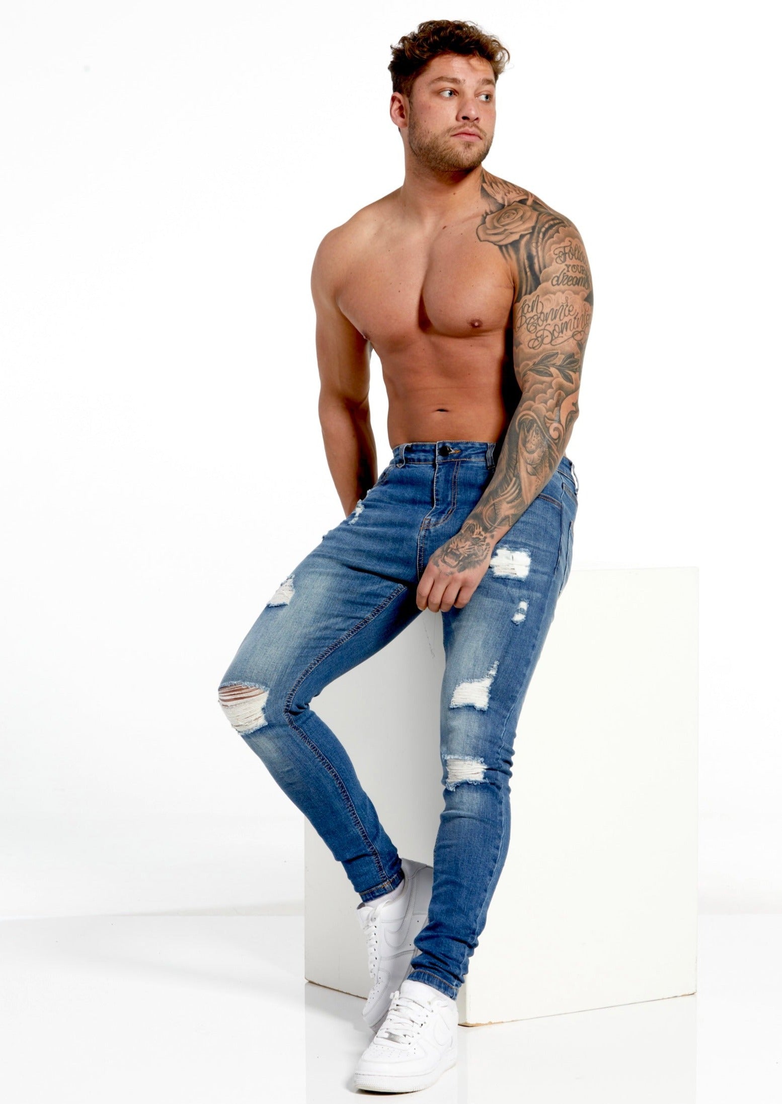 Blue Ripped Jeans