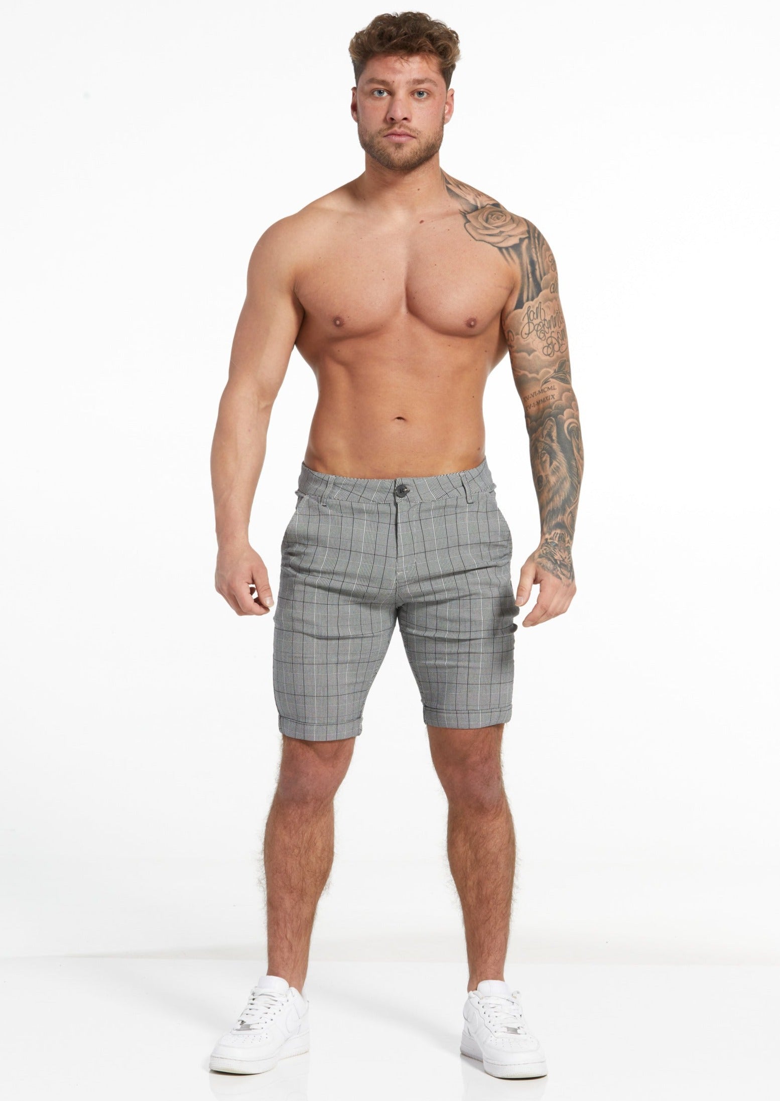 Grey Stretch Short