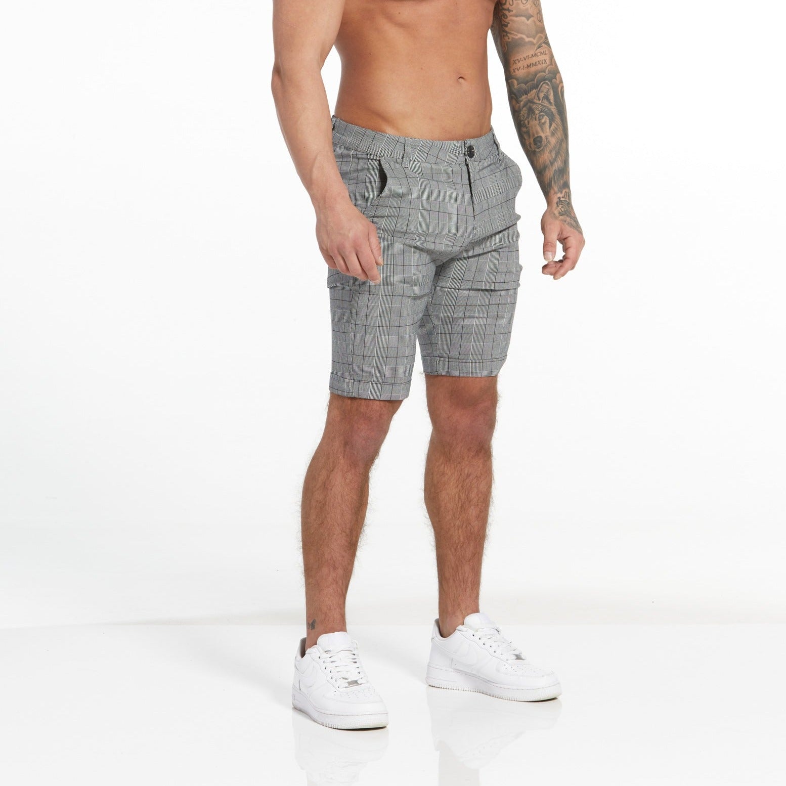 Grey Stretch Short